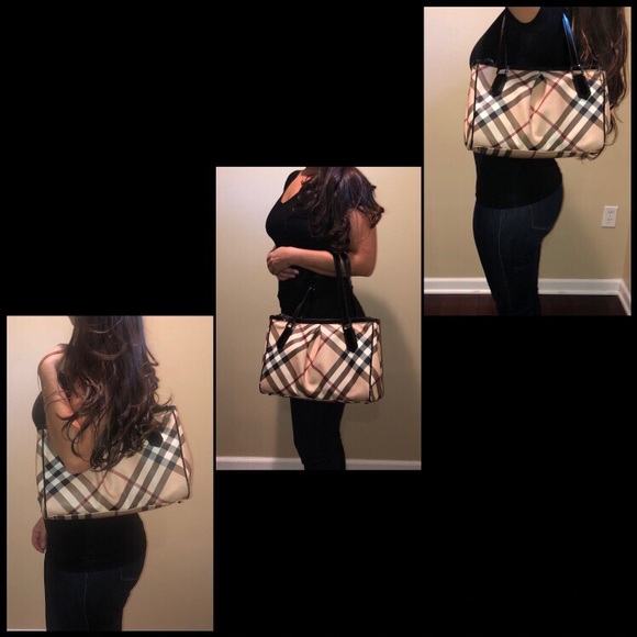 ✨Burberry Patent Trim Supernova Check Medium Tote - Picture 9 of 9